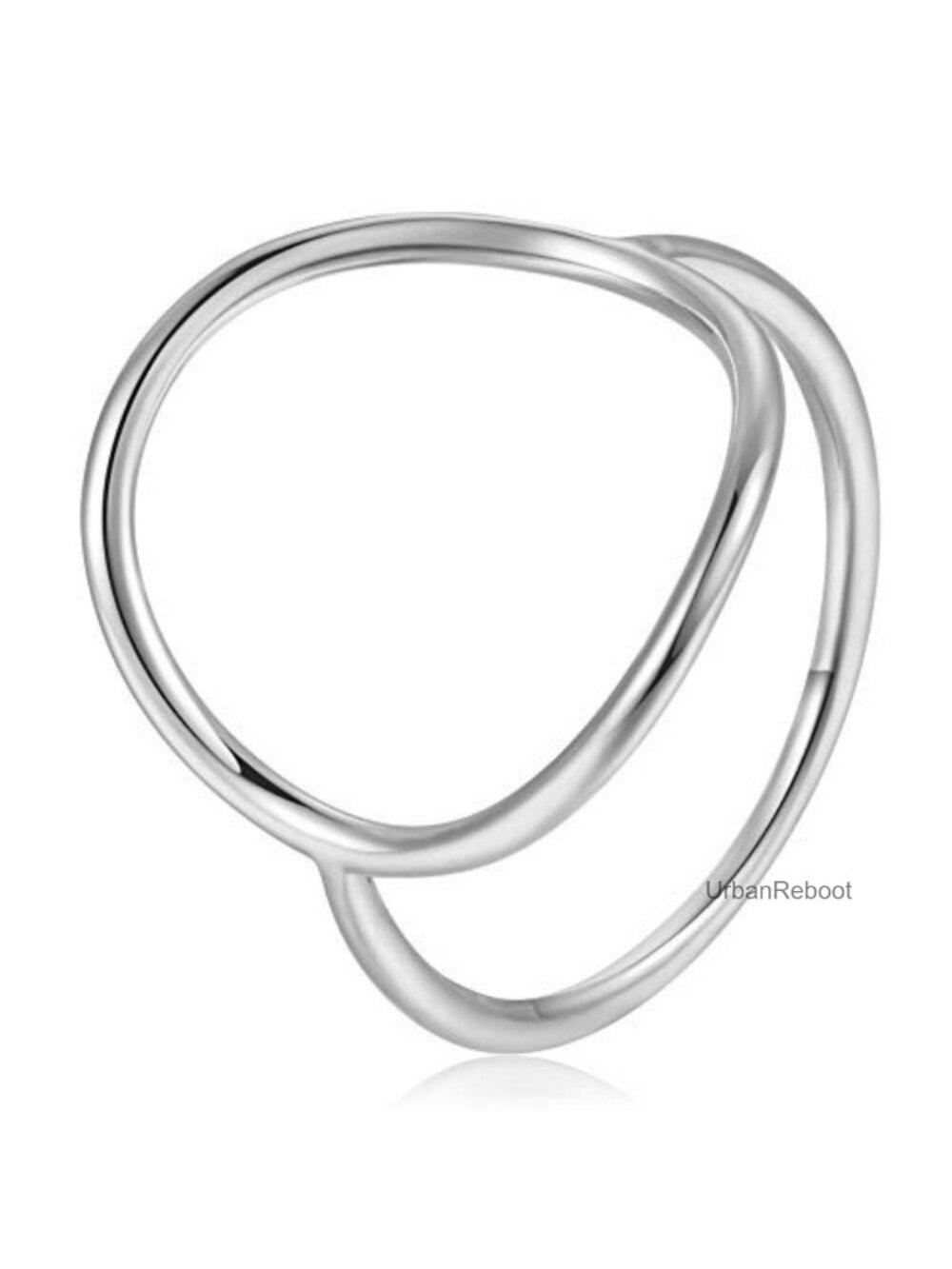 Gold Vermeil Open Circle Ring in Sterling Silver Adjustable Size